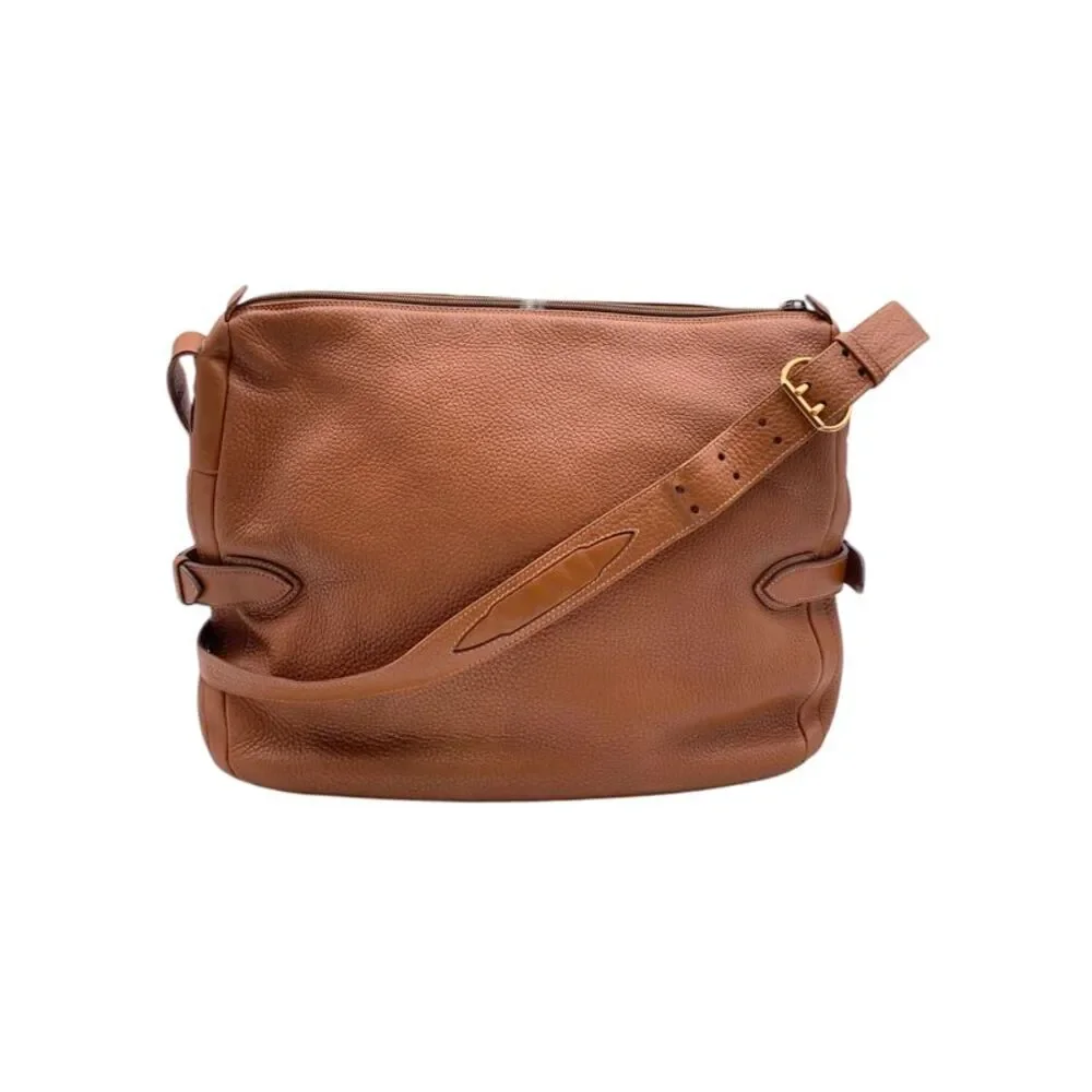 Gucci Vintage Leather Shoulder Bag GG Interlocking